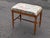 Vintage Georgian Style Mahogany Vanity Bench, Floral Upholstered Dressing Stool, Spindle Leg Accent Chair, Bedroom Seating, Antique Stool For Sale - Image 4 of 7