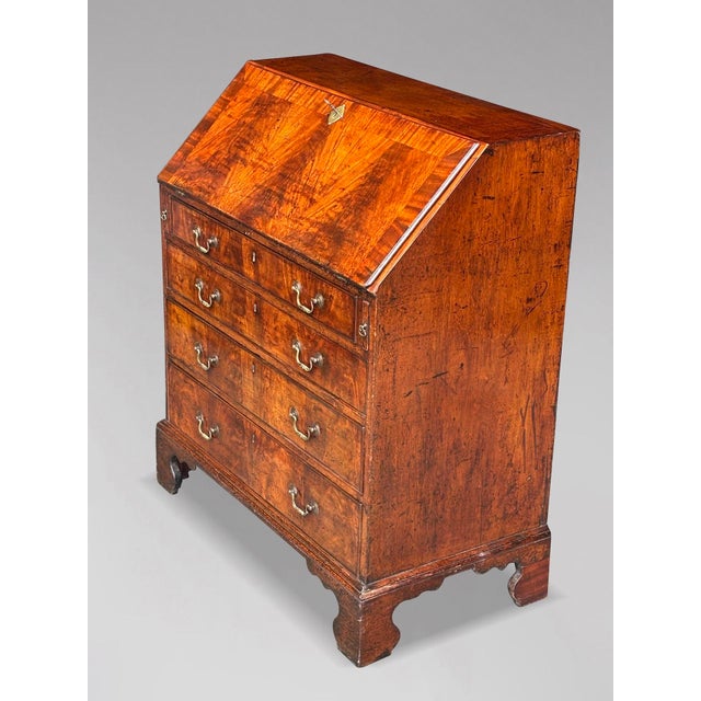 Antique George III Mahogany Secretaire, 1790 For Sale - Image 9 of 13