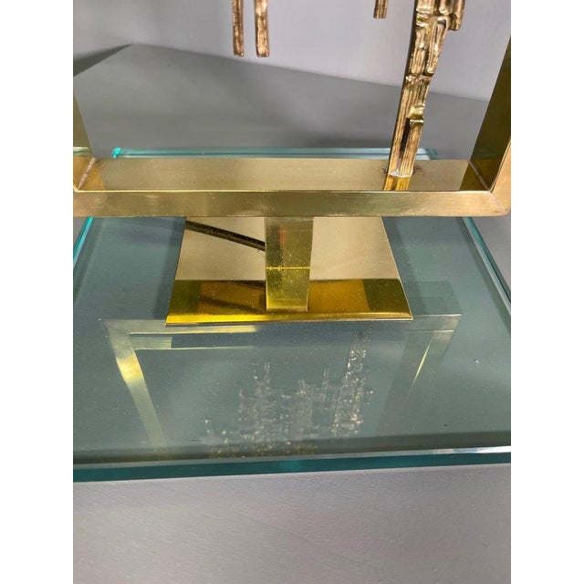 Mid-Century Modern Monumental Lamps in Brass and Carrara Marble, Italy, 1980s, Set of 2 For Sale - Image 3 of 12