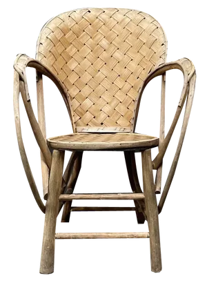 Braided Folk Art Wooden Chair