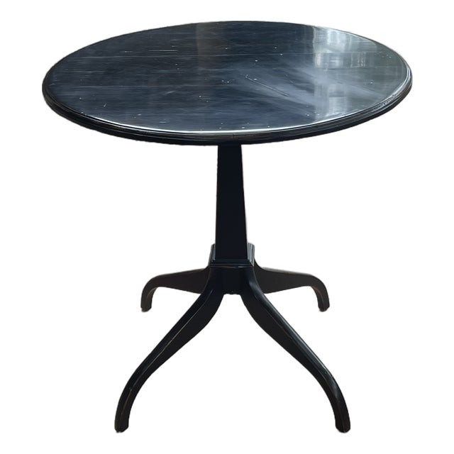 Nichols & Stone Stickley Black Lacquer Canterbury Shaker Accent End Table For Sale