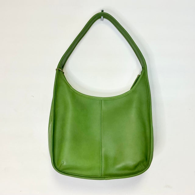 1998 Vintage Boho Chic Coach Ergo Hobo Leaf Leather One-Shoulder Handbag, E7c-9033 For Sale - Image 10 of 13