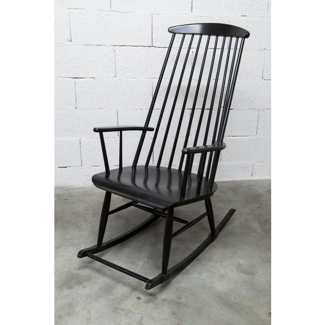 Scandinavian Rocking Chair in the style of Tapiovaara, 1960s For Sale - Image 12 of 18