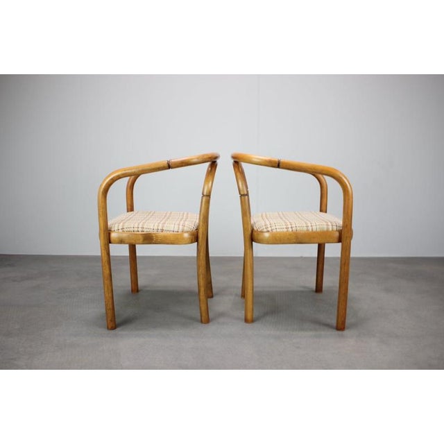 Bentwood Armchairs attributed to Antonín Šuman for Ton, Former Czechoslovakia, 1980s, Set of 2 For Sale - Image 9 of 16