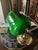 Emerald Vintage Bankers Desk With Green Glass Shade For Sale - Image 8 of 10