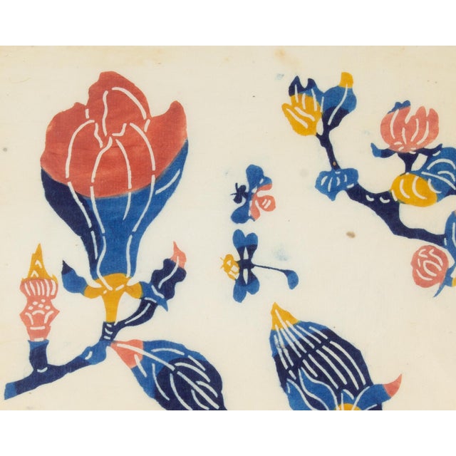 Japanese Stencil Dyed Print by Kichiemon Okamura For Sale In Indianapolis - Image 6 of 8
