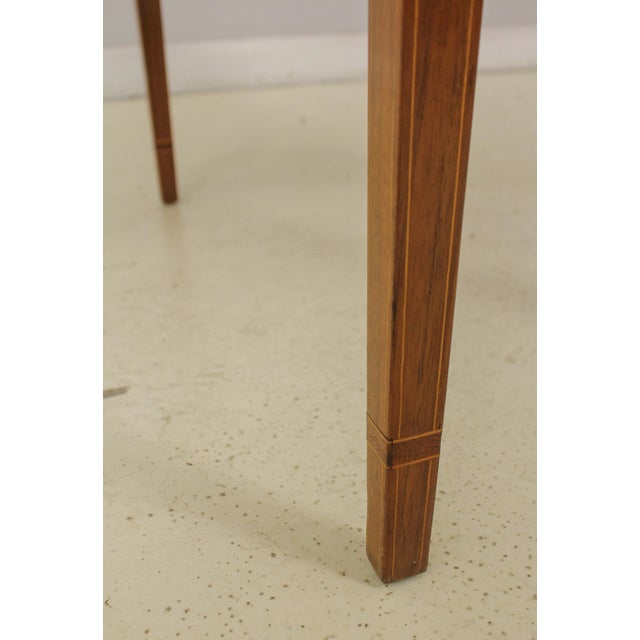Antique Benchmade Federal Inlaid Walnut Drop Leaf Table For Sale - Image 11 of 13