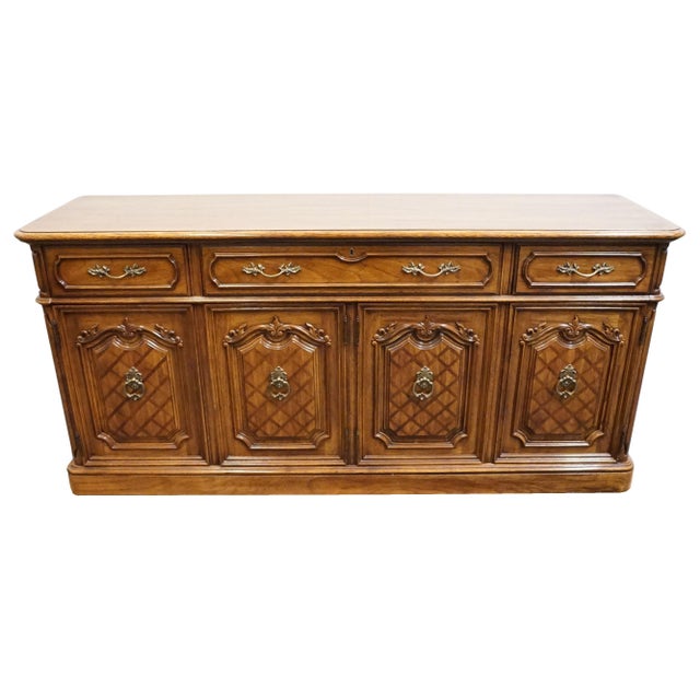 French Provincial Thomasville Furniture Camille Collection Country French Provincial 72" Buffet 11421-130 For Sale - Image 3 of 14