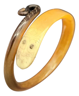 Art Nouveau Bakelite Bangle in Snake Shape, 1910s