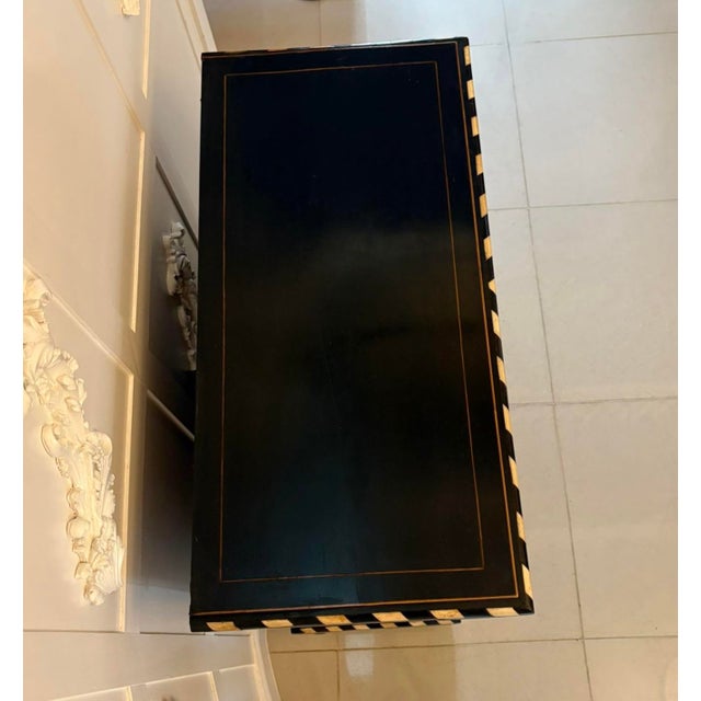 Antique Victorian Floral Marquetry and Ebonised Side Cabinet, 1860 For Sale - Image 6 of 18