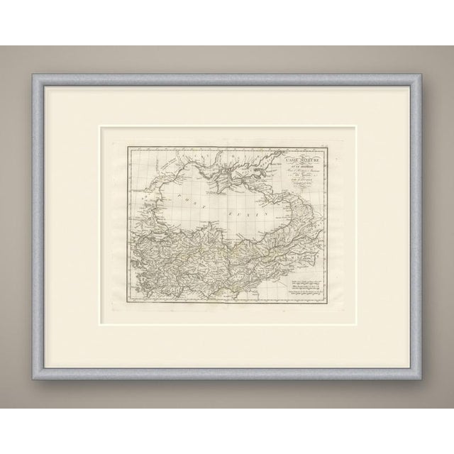 An original copper engraved map, uncolored, of Asia Minor and the shores of the Black Sea. The Pont Euxin fills the...