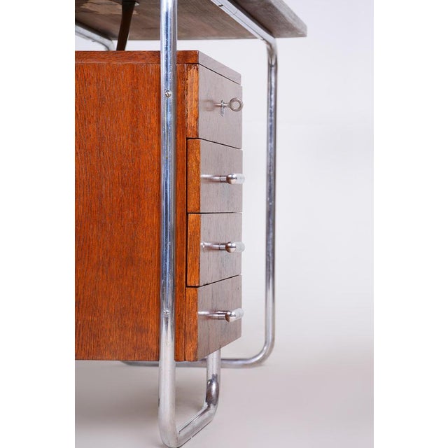 Oak Writing Desk from Robert Slezak, 1930s For Sale - Image 12 of 15