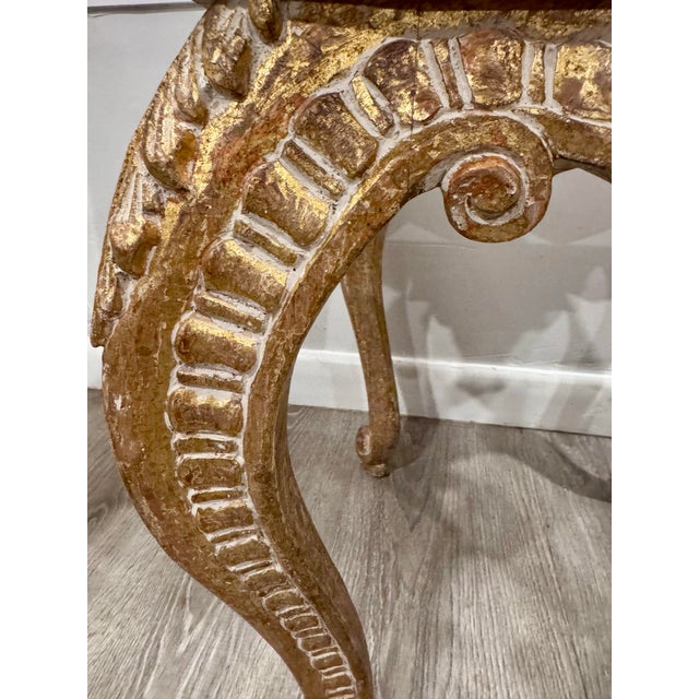 Exquisite Italian Gilt-Wood Carved Ottoman Bases - A Pair For Sale - Image 4 of 10