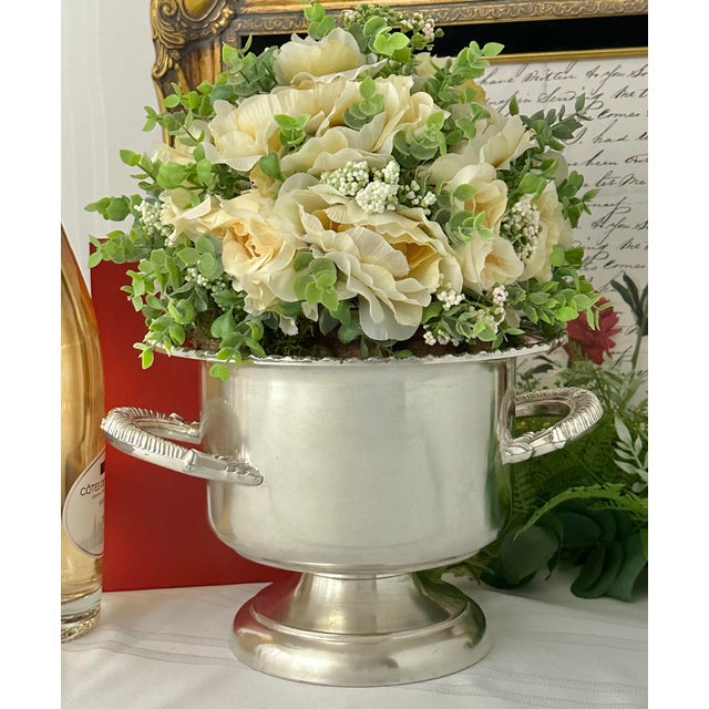 Metal Antique Hartford Silver Co 1900's Silver Plated Wine Chiller / Champagne Bucket For Sale - Image 7 of 11
