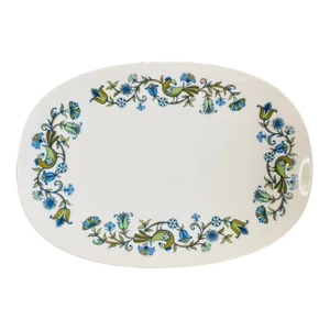 Mid Century Modern Noritake Porcelain Pastoral Pattern Serving Platter