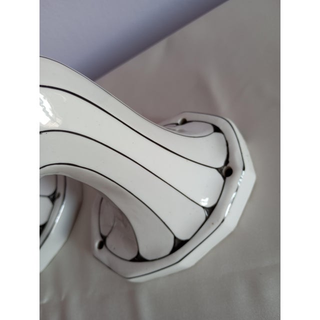 Art Noveau Appliques in Brunquell Porcelain, Germany, 1960s, Set of 3 For Sale - Image 6 of 18