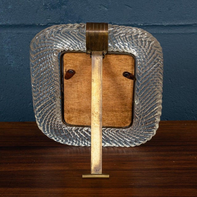 Italian Venetian Glass Photograph Frame attributed to Paolo Venini for Venini, 1950s For Sale - Image 9 of 13