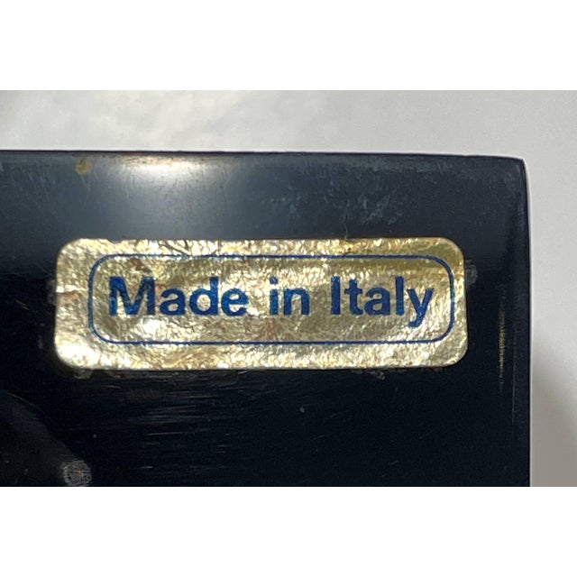 Metal Late 20th Century Italian Bronze Figural Sculpture on Black Acrylic Base For Sale - Image 7 of 7
