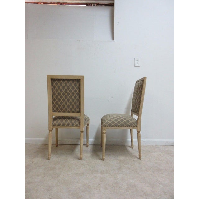 1990s Pair Ethan Allen Swedish Home Dining Room Desk Side Chair For Sale - Image 9 of 11