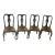 Mackenzie Childs Style 4 Black Lacquer Chairs For Sale