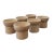 Late 20th Century Set of 6 Handcrafted Natural Stone/Marble Cups For Sale