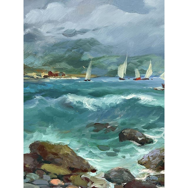 2020s Oil Painting the Beginning of a Storm at Sea Yuriy Suprunchuk For Sale - Image 5 of 11