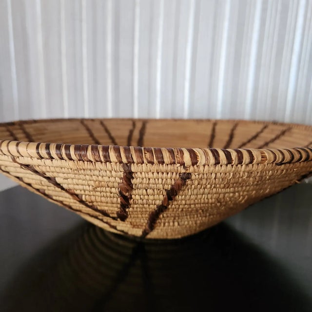 Mid-Century Modern 1960s Native American Bowl Handwoven Basket For Sale - Image 3 of 11