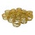 Vintage Sculptural Gold-Tone Woven Metal Napkin Rings – Set of 14 For Sale