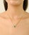 1.29ct Emerald Heart Necklace With Diamonds Inspired by Mid Century in 14k Gold For Sale In New York - Image 6 of 13