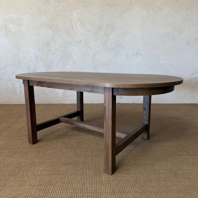 French Provincial Amber White Oak Dining Table in Montana Brown Finish For Sale - Image 3 of 12
