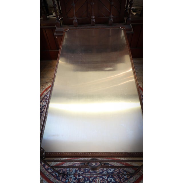 Metal Stoneyhurst Mayfair Desk in Brushed Steel and Leather from Timothy Oulton, 2010s For Sale - Image 7 of 18
