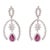 Contemporary Diamond Ruby Light Earring in 18k gold For Sale - Image 3 of 5
