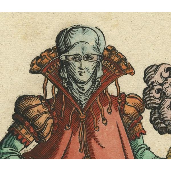 : antique print, titled: 'cxlvi. Virgo neapolitana in italia' - this rare early plate shows a virgin woman from naples,...