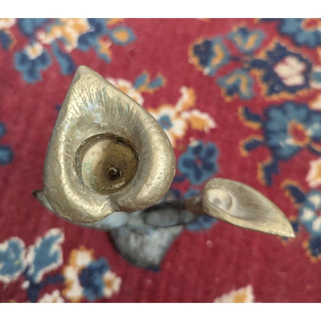 Vintage Brass Lily Flower Candle Holder For Sale - Image 18 of 18