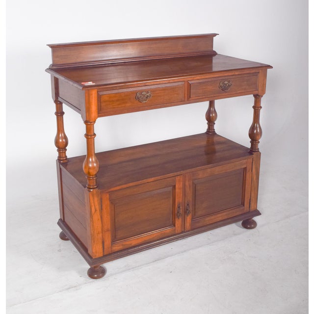 English Dumbwaiter with Tall Back For Sale - Image 11 of 12