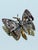 Victorian Vintage Capri 1960s Gold Tone Openwork Butterfly Brooch Florentine Enamel Statement Pin Capri Signed For Sale - Image 3 of 10