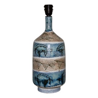 Large Italian Ceramic Lamp by Alvaro Cartei, 1950 For Sale