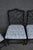 Set of 4 Hollywood Regency Ebonized Faux Bamboo Dining Side Chairs For Sale - Image 10 of 16