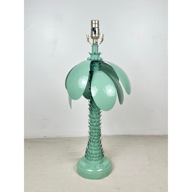 Late 20th Century Newly Lacquered Vintage Palm Tree Lamp For Sale - Image 5 of 7
