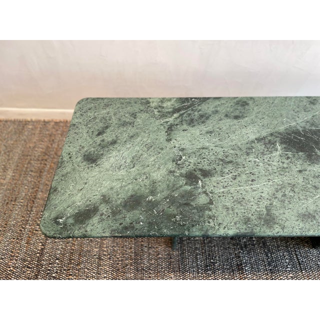 Green 1970s Vintage Rainforest Green Marble Coffee Table For Sale - Image 8 of 11