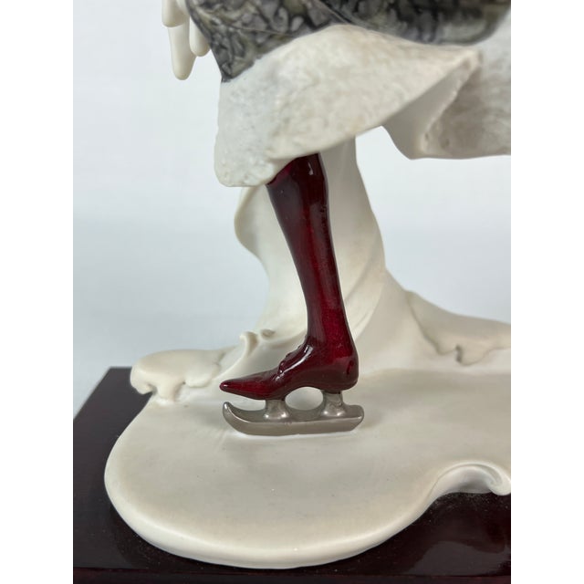 1980s Giuseppe Armani Signed Italian Sculpture “Skating Girl -Winter” For Sale In Chicago - Image 6 of 12