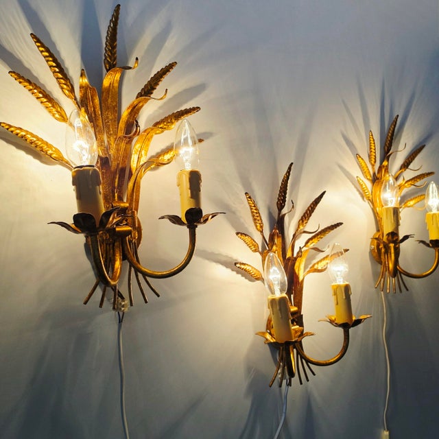 Wall Lamps in the style of Hans Kögl, Coco Chanel, France, 1970s, Set of 3 For Sale - Image 4 of 15
