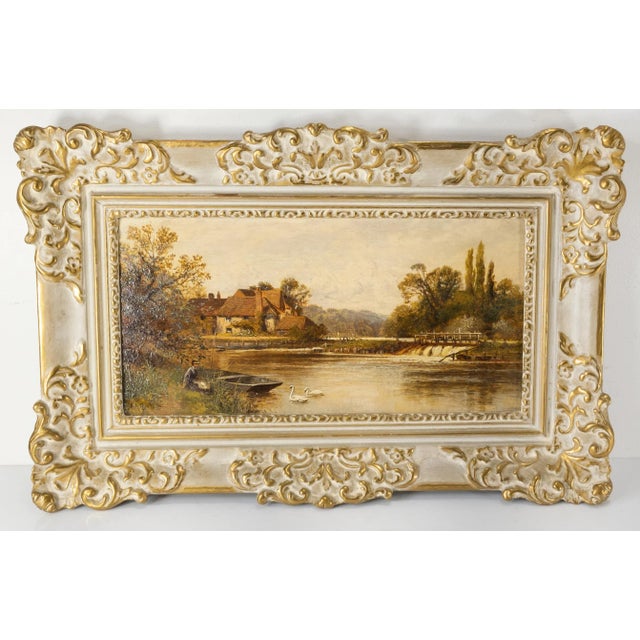 English Country Oil Painting on Canvas a.a. Glendening Sr For Sale - Image 13 of 13