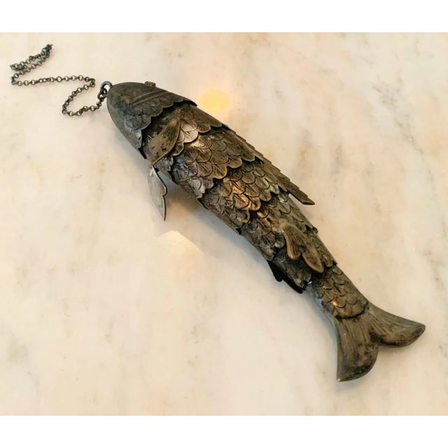 Silver Articulated Koi Fishing Lure with Chain For Sale - Image 4 of 5