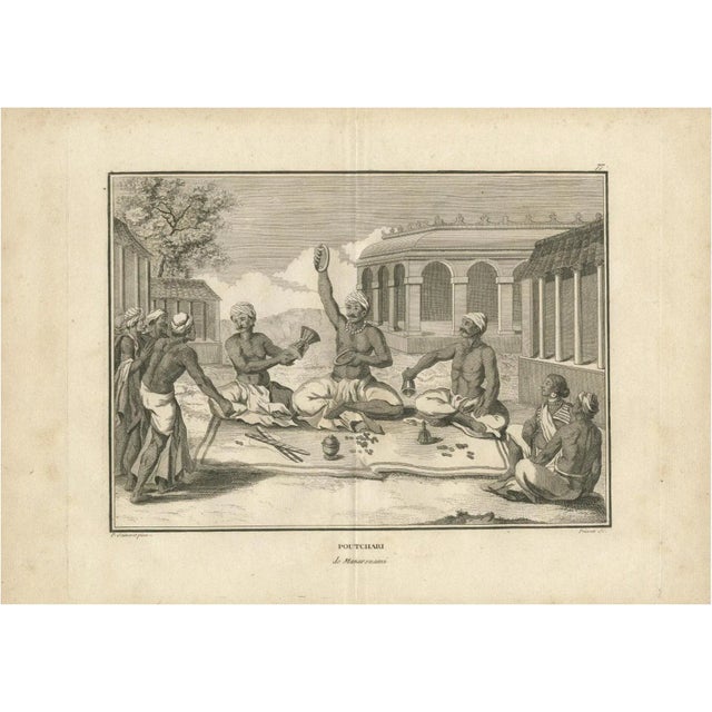 Poisson, Hindu Priestly Assembly Pouchari of Maarrami, Engraving, 1806 For Sale - Image 10 of 10