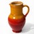 Striking vintage ceramic pitcher vase featuring a bold two-tone glaze in warm orange and deep red. Believed to be of...