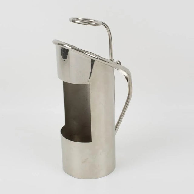 French Chrome Bottle Holder Wine Pourer Server, 1980s For Sale In Atlanta - Image 6 of 6