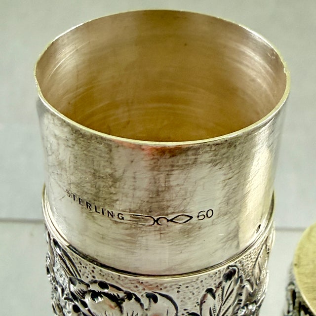 Dominick and Haff Estate Sterling Silver Vanity Hairpin Box For Sale - Image 10 of 12