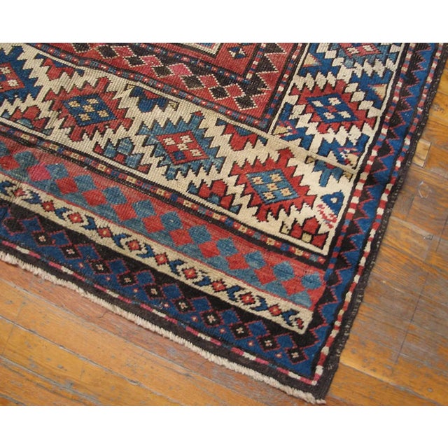 Late 19th Century Antique Caucasian Kazak Rug For Sale - Image 5 of 5