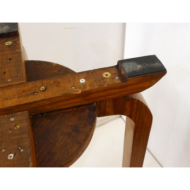 Art Deco Wooden Pedestal Table with Round Top, 1930s For Sale - Image 11 of 17